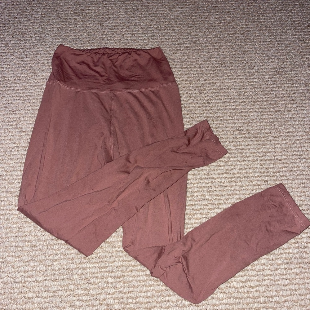 pink and grey one size fits all never worn leggings